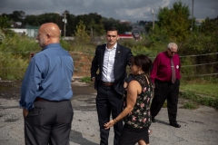 September 11, 2023: Sen. Miller Tours Local Blighted Properties, Talks Revitalization with DCED Deputy Secretary Vilello