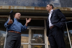 September 11, 2023: Sen. Miller Tours Local Blighted Properties, Talks Revitalization with DCED Deputy Secretary Vilello