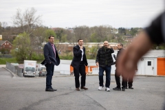 April 19, 2024: Senator Miller visits the Lehigh Valley Dairy site to view the demolition progress.