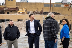 Abril 19, 2024: Senator Miller visits the Lehigh Valley Dairy site to view the demolition progress.