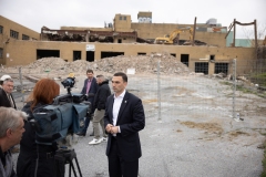Abril 19, 2024: Senator Miller visits the Lehigh Valley Dairy site to view the demolition progress.