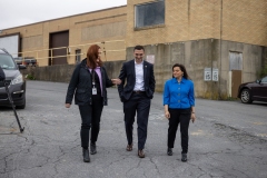 April 19, 2024: Senator Miller visits the Lehigh Valley Dairy site to view the demolition progress.