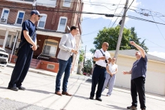 June 8, 2024: Joined by Allentown Fire Chief Efrain Agosto and Mayor Matt Tuerk, Sen. Miller yesterday held a Community Fire Drill on Allen St. in Allentown, helping local residents better prepare for fire emergencies by checking smoke detectors and making evacuation plans.