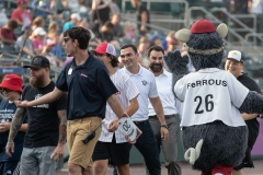 July 27, 2023: Senator Nick Miller threw out the first pitch at the Lehigh Valley IronPigs game on Thursday. While the game was ultimately rained out, the senator spent the first few innings talking to constituents and cheering for the IronPigs.
