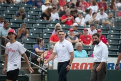 July 27, 2023: Senator Nick Miller threw out the first pitch at the Lehigh Valley IronPigs game on Thursday. While the game was ultimately rained out, the senator spent the first few innings talking to constituents and cheering for the IronPigs.