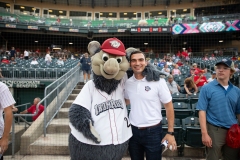 July 27, 2023: Senator Nick Miller threw out the first pitch at the Lehigh Valley IronPigs game on Thursday. While the game was ultimately rained out, the senator spent the first few innings talking to constituents and cheering for the IronPigs.