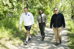 May 17, 2023: Sen. Miller hiked the trails around Jacobsburg Environmental Education Center in Bushkill Township, Northampton County with Lorne Possinger, DCNR Northeast Regional Recreation and Conservation Manager and Rob Neitz, Jacobsburg park manager.