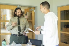 May 17, 2023: Sen. Miller hiked the trails around Jacobsburg Environmental Education Center in Bushkill Township, Northampton County with Lorne Possinger, DCNR Northeast Regional Recreation and Conservation Manager and Rob Neitz, Jacobsburg park manager.