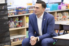 December 15, 2023: Sen. Miller visited Mrs. Tiffany Goodman’s first grade class at Lehigh Parkway School in Allentown, answering questions about his favorite color (green), favorite team (Eagles), and favorite rhyming book (Cat in the Hat), before reading “Pig the Elf,” a holiday themed version of the “Pig the Pug” books by Aaron Blabey.