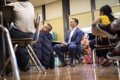December 15, 2023: Sen. Miller visited Mrs. Tiffany Goodman’s first grade class at Lehigh Parkway School in Allentown, answering questions about his favorite color (green), favorite team (Eagles), and favorite rhyming book (Cat in the Hat), before reading “Pig the Elf,” a holiday themed version of the “Pig the Pug” books by Aaron Blabey.