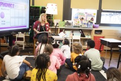 December 15, 2023: Sen. Miller visited Mrs. Tiffany Goodman’s first grade class at Lehigh Parkway School in Allentown, answering questions about his favorite color (green), favorite team (Eagles), and favorite rhyming book (Cat in the Hat), before reading “Pig the Elf,” a holiday themed version of the “Pig the Pug” books by Aaron Blabey.