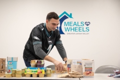 November 21, 2023: Sen. Miller Packing Food Boxes at Meals on Wheels of the Greater Lehigh Valley.