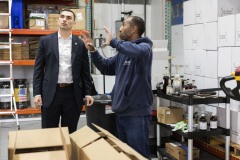 February 23, 2024: Sen. Miller visited the Allentown facility where entrepreneur Russell Fletcher has been bottling his growing line of Mishka Premium Vodka. The 15-year-old company endured the pandemic bottling hand sanitizer and is now poised, with nationwide distribution, to sextuple its operation in a new facility also located in Allentown.  