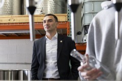 February 23, 2024: Sen. Miller visited the Allentown facility where entrepreneur Russell Fletcher has been bottling his growing line of Mishka Premium Vodka. The 15-year-old company endured the pandemic bottling hand sanitizer and is now poised, with nationwide distribution, to sextuple its operation in a new facility also located in Allentown.  