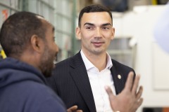 February 23, 2024: Sen. Miller visited the Allentown facility where entrepreneur Russell Fletcher has been bottling his growing line of Mishka Premium Vodka. The 15-year-old company endured the pandemic bottling hand sanitizer and is now poised, with nationwide distribution, to sextuple its operation in a new facility also located in Allentown.  