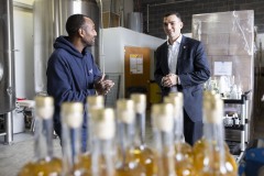 February 23, 2024: Sen. Miller visited the Allentown facility where entrepreneur Russell Fletcher has been bottling his growing line of Mishka Premium Vodka. The 15-year-old company endured the pandemic bottling hand sanitizer and is now poised, with nationwide distribution, to sextuple its operation in a new facility also located in Allentown.  