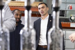 February 23, 2024: Sen. Miller visited the Allentown facility where entrepreneur Russell Fletcher has been bottling his growing line of Mishka Premium Vodka. The 15-year-old company endured the pandemic bottling hand sanitizer and is now poised, with nationwide distribution, to sextuple its operation in a new facility also located in Allentown.  