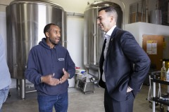 February 23, 2024: Sen. Miller visited the Allentown facility where entrepreneur Russell Fletcher has been bottling his growing line of Mishka Premium Vodka. The 15-year-old company endured the pandemic bottling hand sanitizer and is now poised, with nationwide distribution, to sextuple its operation in a new facility also located in Allentown.  
