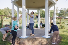 August 24, 2024: Sen. Miller and Rep. Schlossberg Join Volunteers to Paint the Gazebos at Allentown’s Malcolm W. Gross Rose Garden.