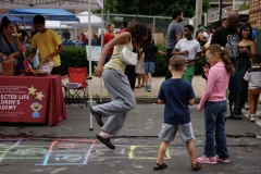 Salvation Army Bookbag give away and check presentation
