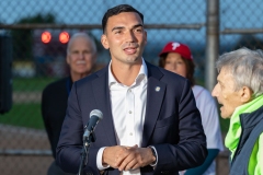 October 2, 2024: Sen. Nick Miller and Rep. Jeanne McNeill secured funding to replace the lights at Coplay’s Sammy Balliet Stadium and joined local officials to flick the switch for the new lights.