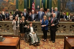 January 3, 2023: Senator Nick Miller was sworn into office to represent parts of Lehigh and Northampton counties in the 14th Senatorial District in the Pennsylvania State Senate.