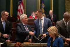 January 3, 2023: Senator Nick Miller was sworn into office to represent parts of Lehigh and Northampton counties in the 14th Senatorial District in the Pennsylvania State Senate.