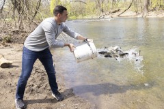 April 16, 2024: Sen. Miller joined Waterway Conservation Officers from the Fish and Boat Commission as well as local volunteers to stock hundreds of brown, brook and rainbow trout at various points along the Jordan Creek in Upper Macungie and South Whitehall townships in Lehigh County.