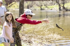 April 16, 2024: Sen. Miller joined Waterway Conservation Officers from the Fish and Boat Commission as well as local volunteers to stock hundreds of brown, brook and rainbow trout at various points along the Jordan Creek in Upper Macungie and South Whitehall townships in Lehigh County.