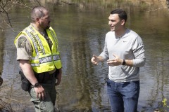 April 16, 2024: Sen. Miller joined Waterway Conservation Officers from the Fish and Boat Commission as well as local volunteers to stock hundreds of brown, brook and rainbow trout at various points along the Jordan Creek in Upper Macungie and South Whitehall townships in Lehigh County.