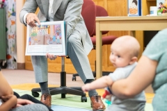 August 31, 2023: Senator Nick Miller visits  the Whitehall Public Library to read to children.