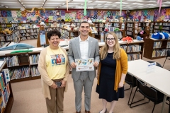 August 31, 2023: Senator Nick Miller visits  the Whitehall Public Library to read to children.