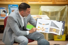 August 31, 2023: Senator Nick Miller visits  the Whitehall Public Library to read to children.