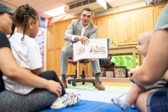 August 31, 2023: Senator Nick Miller visits  the Whitehall Public Library to read to children.