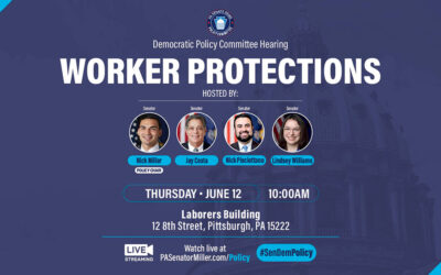 ADVISORY: June 12 – Senate Democratic Caucus Policy Committee Hearing Regarding Worker Protections