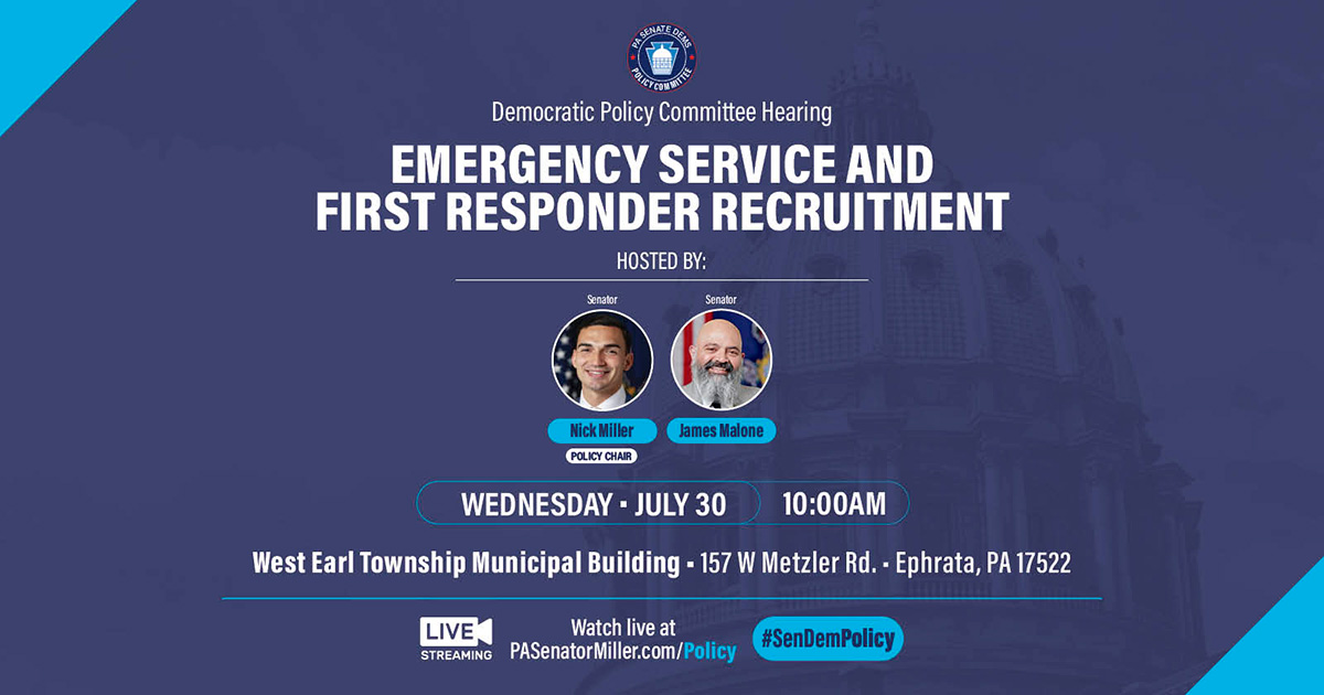 Policy Hearing - Emergency Service and First Responder Recruitment