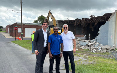 Senator Miller Visits Russell Fletcher of Mishka Vodka on their Demolition Start