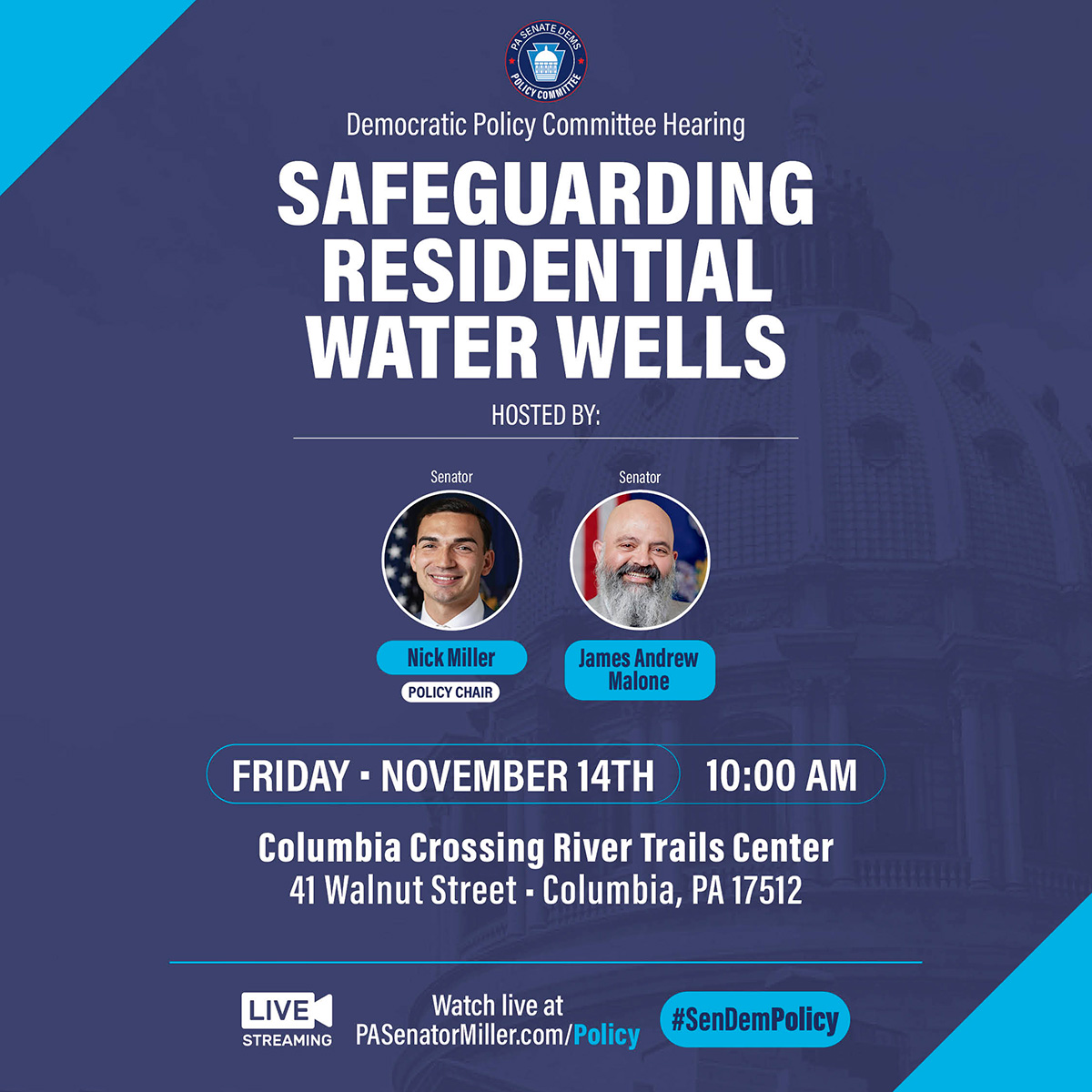 Policy Hearing: Safeguarding Residential Water Wells – November 14, 2025 Policy Hearing: Safeguarding Residential Water Wells - November 14, 2025