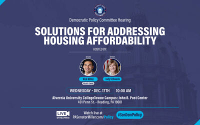 ADVISORY: December 17 – Senate Democratic Caucus Policy Committee Hearing: Solutions for Addressing Housing Affordability