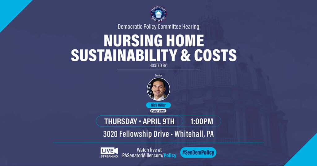 Policy Hearing - Nursing Home Sustainability and Costs - April 9, 2026