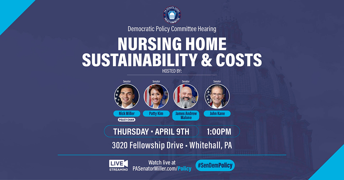 Policy Hearing - Nursing Home Sustainability and Costs - April 9, 2026