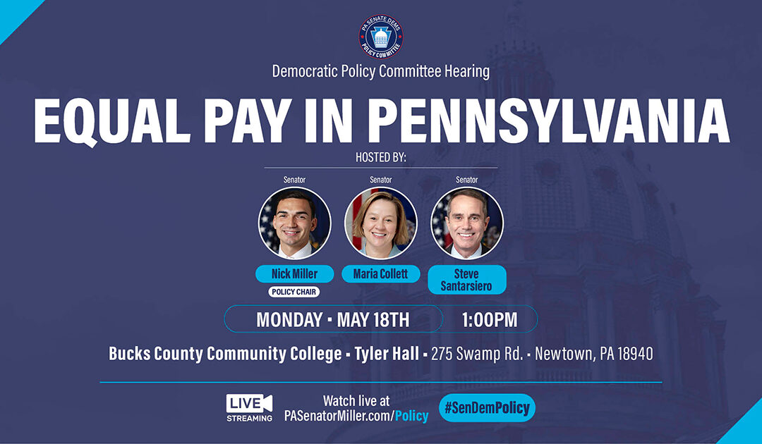 Policy Hearing - Equal Pay in Pennsylvania - May 18, 2026