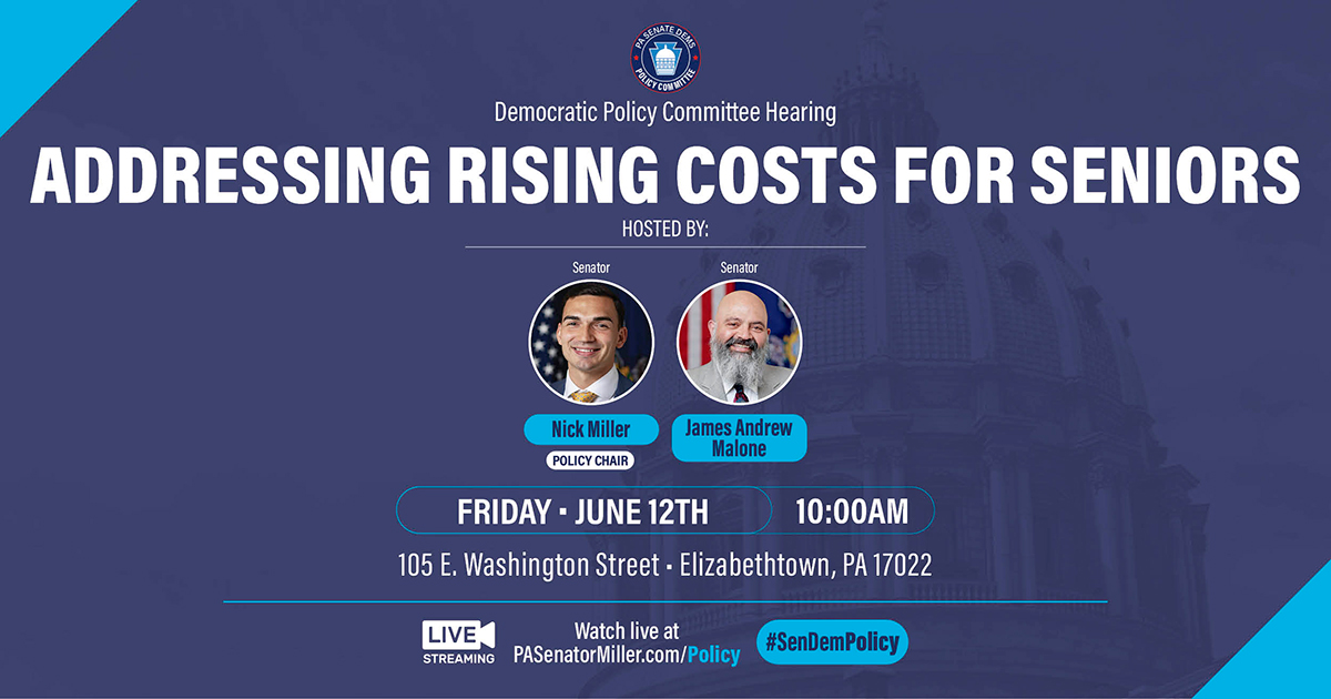 Policy Hearing - Addressing Rising Costs for Seniors