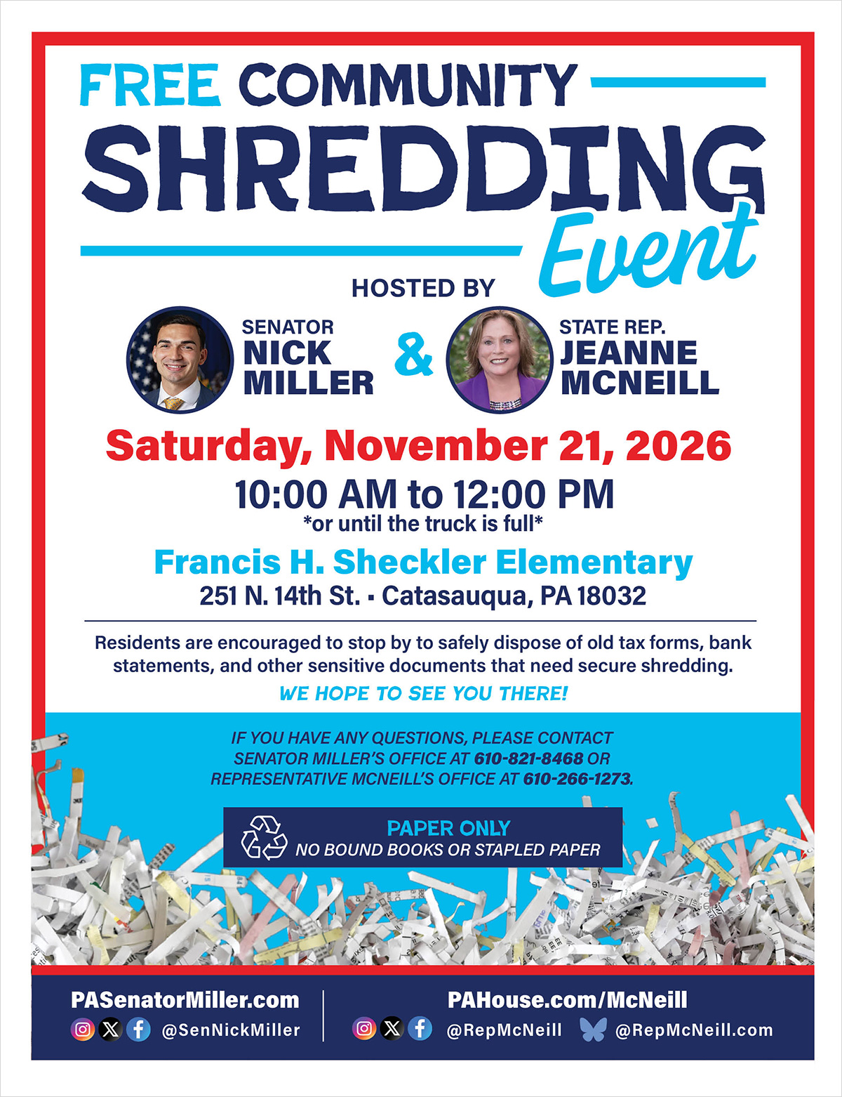 Free Community Shredding Event - November 21, 2026