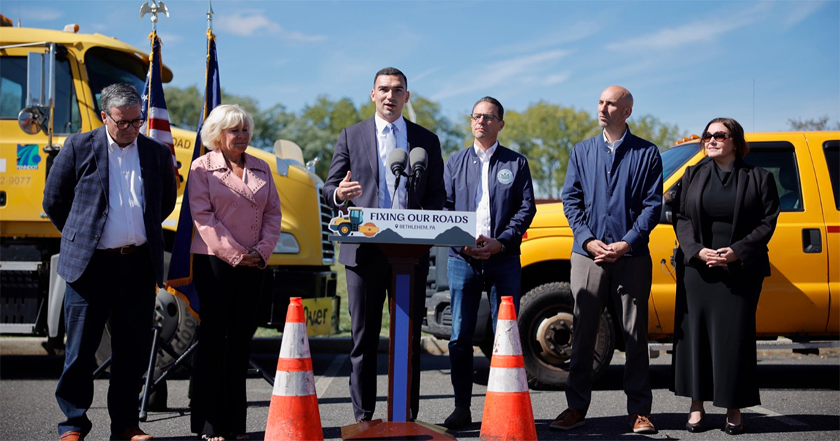 Senator Nick Miller and Gov. Shapiro